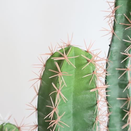 momoplant Artificial Cactus Fake Plant 30 Inch Tall Faux Cacti Plants for Home Garden Office Store Decoration - size: 30inch-green