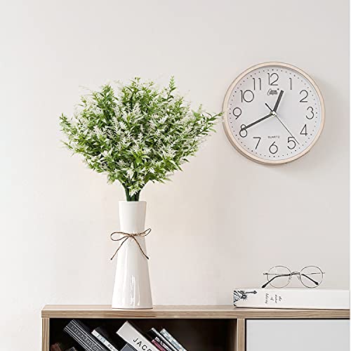 Outdoor Artificial Lavender Fake Flowers - 20 Bundles UV Resistant Outdoor Faux Plastic Flowers Plants Greenery Shrub for Indoor Outside Decoration(White) - color: White, size: 20 Bundles