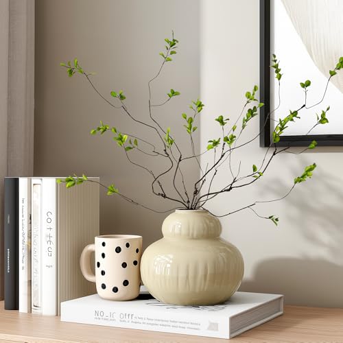 Artificial Ficus Branches 4PCS Artificial Eucalyptus Stems Fake Ficus Branches Faux Plants Greenery Leaves Filler Vase for Home Decor Green Twig Leaf Office Wedding Decoration 35.4" Green - color: 35.4"green 4pcs