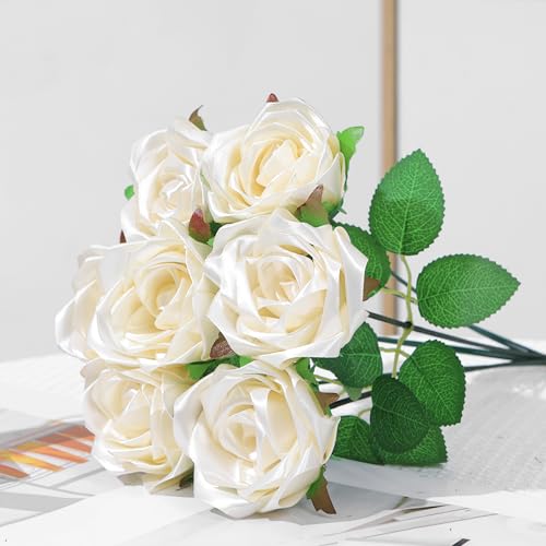 Easy DIY Everlasting Flower Set: 100 Pre-Made Satin Rose Petals for Creating Custom Bouquets for All Special Occasions,Premade Satin Ribbon Rose Petals Half-Finished(Beige) - color: 100 Pcs Beige