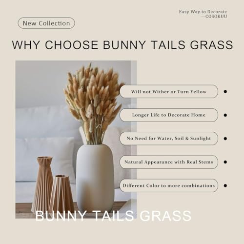 Bunny Tails Dried Flowers 100pcs Dried Pampass Grass Decor Bunny Tail Floral Stems 17 Inch Dried Flowers for Boho Decor Home Wedding Decoration Plants (Teal Blue) - color: Teal Blue