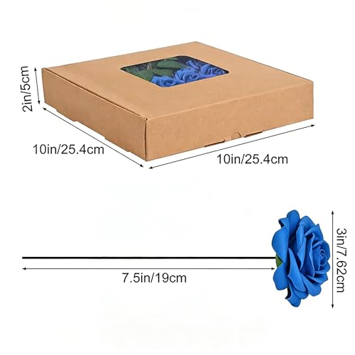 30pcs Real Looking Royal Blue Foam Artificial Roses with Stems, Fake Rose Flowers for DIY Wedding Bouquets Bridal Shower Centerpieces Home Party Valentine's Day Mother's Day Decor Gift - color: 30pcs Royal Blue