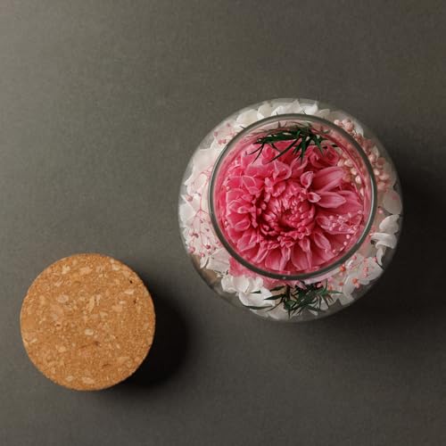 NATROSES Christmas Birthday Gifts for Women - Handmade Preserved Flowers Wish Bottle for Valentine's Day, Mother's Day, Anniversary, Home Decor (Pink) - color: Pink