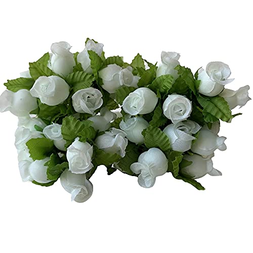 GiftWrap Etc. Ivory Artificial Silk Flower Roses - 12 Mini Bouquets of 12 Rosebuds, 144 Rosebuds Total, Wedding, Reception, Anniversary, Wreath, Bridal Shower - color: Ivory