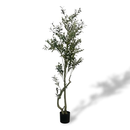 XBrand 6ft Artificial Olive Tree, Tall Realistic Faux Tree for Home & Office Decor - color: Olive Tree - 6ft
