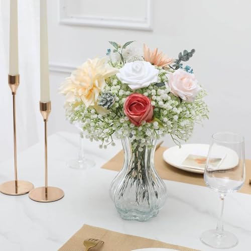 Baby’s Breath Flowers Bulk – White Real Touch Gypsophila Bouquets Faux Baby Breath for Wedding Decor, Centerpieces, DIY Floral Arrangement, Party and Home Decorations (50Pcs) - color: 50pcs