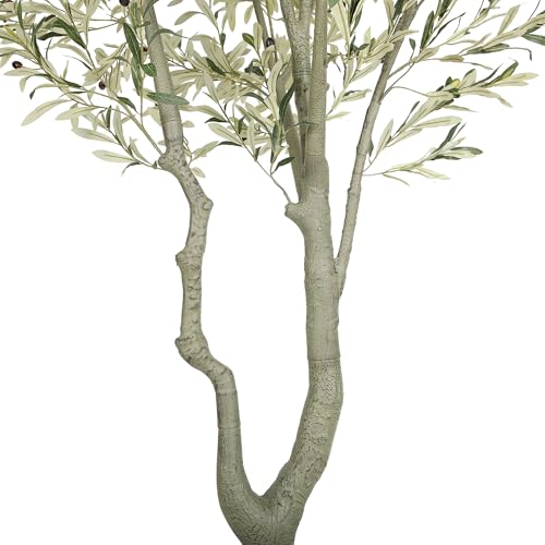 Nafresh Super Full Faux Olive Tree, 10FT Artificial Olive Tree Indoor, Fake Silk Trees with Realistic Leaves and Lifelike Fruits for Indoor Outdoor Living Room Corner Office Bedroom Home Decor - size: 10ft