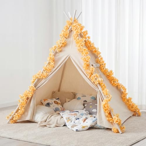 4 PCS Cherry Blossom Garland Artificial Silk Flower Vine Hanging Floral Decor for Wedding Arch Party Home Garden Wall Decoration (Champagne) - size: 70in-4pcs-Champagne