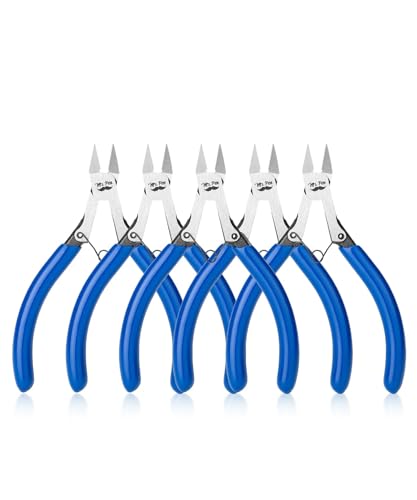 Mr. Pen- Wire Cutter, 5 Inch, 5 Pack, Wire Cutters, Diagonal Wire Cutters | Flush Cutter, Nippers, Side Cutters, Flush Cutters, Diagonal Cutter, Cutting Pliers, Wire Pliers - color: Blue, size: 5 inch, 5 Pack