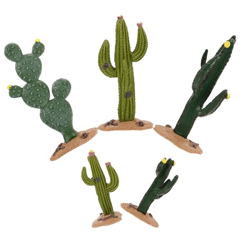 Cabilock 5pcs Fake Plant Succulents Artificial Cactus Tree Wall Decor Easy to Maintain Cactus Ornament for Office Home