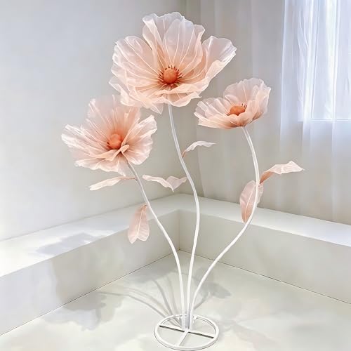 Giant Flower Decoration for Wedding Background, Party Decoration, Birthday Party, Photography Props, Shop Window Props, Banquet, Stage, Mall Display (Champagne E) - color: Champagne E