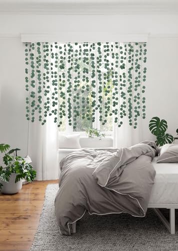 DearHouse 86 Feet 12 Strands Artificial Eucalyptus Leaf Plants Vine Hanging Eucalyptus Garland for Home Kitchen Office Wedding Wall Decor - size: 12pcs Eucalyptus Vine