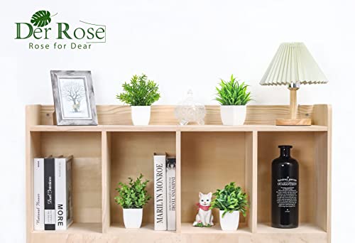 Der Rose 4 Pack Small Fake Plants Mini Artificial Faux Plants in Pots for Home Office Bedroom Living Room Decor
