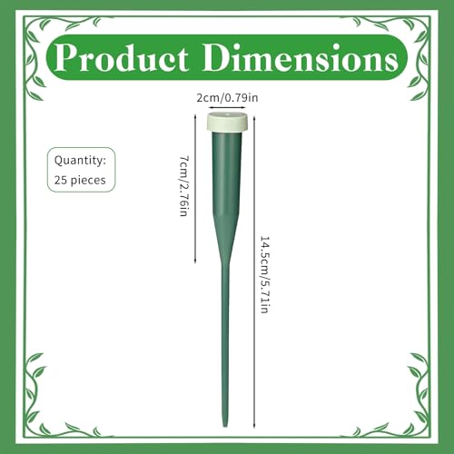 25 PCS Floral Water Tubes, 5.7 Inch Green Floral Water Tubes Single Flower Stem Waters Tube Plastic Flower Tube Vials with Caps Arrangements Supplies for Valentine's Day Wedding Birthday Supplies
