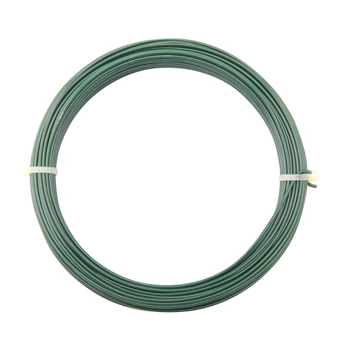 WCS Wire and Cable Specialties Floral Wire 14 Gauge | Green Enameled Steel for Crafts | Corrosion-Resistant Alloy Material | 100 ft Coil Decorative Use - size: 14 Gauge / 0.080 in / 100 ft