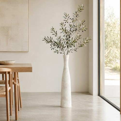 Ceramic Tall Floor Vase, 29" Tall Terracotta Large Decorative Vases for Rustic Modern Boho Home Decor, Living Room Decoration, Big Standing Vase for Pampas Grass, Flowers, Dried Flowers - color: Rustic Brown