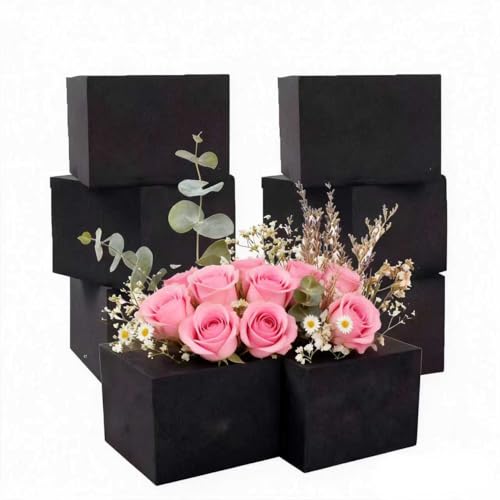 8 Pack Black Floral Foam Blocks, 4"x4"x3" Reusable & Water Absorbent Wet Foam for Artificial Silk Flowers, Wedding, Home Decor & Outdoor Planters - size: 4*4*3