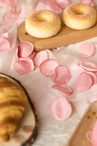 TINGE TIME 200pcs Silk Rose Petals Dusty Pink Flower Petals for Wedding, Flower Girl Basket, Aisle Runner, Romantic Dinner Centerpieces, Proposal, Party Confetti - color: Dusty Pink