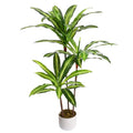 3.3 ft Tall Artificial Dracaena Tree in Pot, Evergreen Fake Dragon Tree, Decorative Potted Floor Plant, Faux Indoor Plant for Living Room Entryway Porch Office