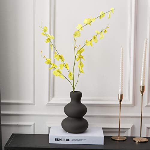 Ceramic Vase for Decor, Black Modern Vases for Home Decor Living Room, Home, Office, Centerpiece,Table and Wedding - color: D-dark Grey Vase