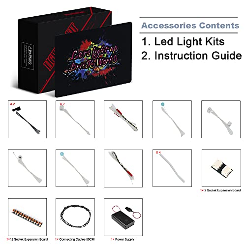 BrickBling LED Lighting Compatible with Lego Icons Wildflower Bouquet 10313 Artificial Flowers; Creative Light Kit Compatible with Lego 10313, Great Gift for Adults