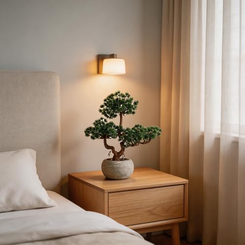 TOARTi Artificial Bonsai Tree Potted Plant with Pot, 11" Tall Small Fake Potted Faux Plant Desk Decor, Realistic Decorative Plants Indoor Shelf Decor for for Home Bedroom Bathroom Office Desk - color: Bonsai Tree -Small 11''