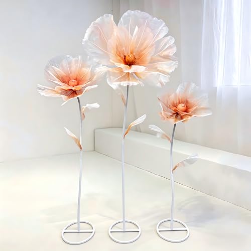 Giant Flower Decoration for Wedding Background, Party Decoration, Birthday Party, Photography Props, Shop Window Props, Banquet, Stage, Mall Display (Champagne F) - color: Champagne F