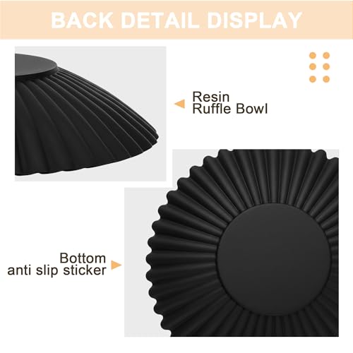 Resin Black Bowl Decorative for Home - Key and Purse Bowls for Entryway Table - color: Black, size: 10 inch