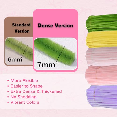 balinging 500pcs Pipe Cleaners Craft for Flowers,Chenille Stems for DIY Flower Making Kit,Pipe Cleaners Projects Creative for DIY Art and Craft,Ideal for Holiday Decoration(Bellflower) - color: Bellflower