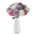 Artificial Silk Chrysanthemums with Eucalyptus, 12" Faux Mums | 24 Stems (Purple, White, Fuchsia) + 6 Eucalyptus, Plastic Stems Bendable, for Home Table Wedding Party Office Decor - size: 30pcs
