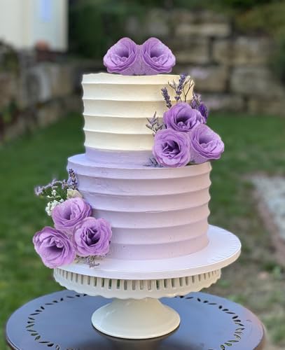 Artificial Roses with Stems,30PCS Glitter Roses Bouquet Lilac Flowers for Wedding Bouquet Party Christmas Home Decor(Lilac) - color: Lilac