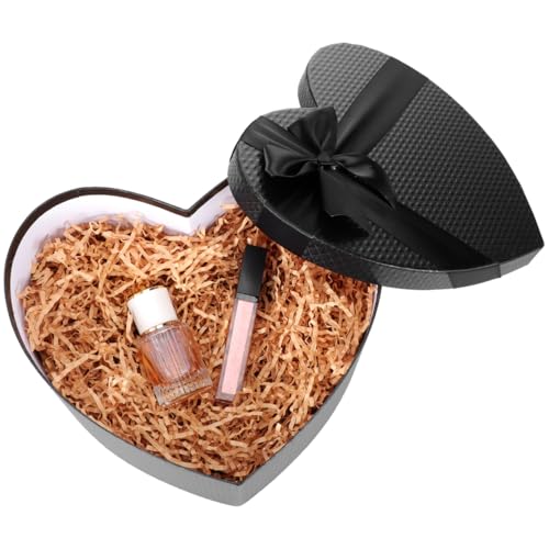 Cabilock Large Black Heart Shaped Box with Lid Luxury Flower Boxes for Arrangements Empty Heart Present Box for Proposals, Weddings Valentine's Day & Mother's Day 10.6" Premium Cardboard Presenta