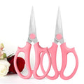 Leize Flower Scissors, Premium Thickened Stainless Steel Floral Shears, Strong Pruner for Flowers, Branches and Leaves (Pink Slender 2pics) - color: Pink Slender 2pics