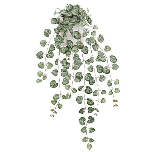 Briful Artificial Plants Indoor Fake Hanging Plants with Bubble Pot Faux Potted Greenery Silk Draping Small Plants for Home Office Shelf Bathroom Decor(Purple, 1 Pack) - color: Bubble Pot#4