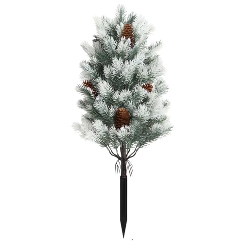 Artificial Cedar Topiary Tree, UV Rated, 21.6 Inch, Indoor Outdoor Plant with Ground Spike for Front Porch, Door, Office, Garden Decor (E, One Size) - color: E