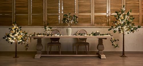LITBLOOM Lighted Tabletop Magnolia Tree 18IN 35 LED Fairy Lights with Timer, Bonsai Tree with Lights Battery Operated or USB Plug in for Wedding Spring Home Decoration - color: Magnolia