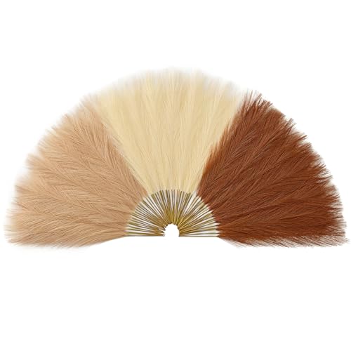 Serwalin 60pcs Orange Pampas Grass Decor, 17.7Inch Fall Artificial Pampas Grass, Faux Pampas Flower Arrangement for Home Decor Wedding Party Centerpieces Decoration Vase Filler - color: I Fall Sunset