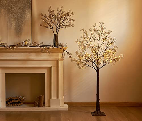 LITBLOOM Lighted Baby Breath Tree Plug in 5FT 126 Lights, Faux Plant Tree with Lights for Wedding Birthday Party Decoration Inside Outside - style: 5FT Baby's Breath