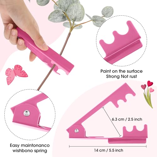 Lasnten 4 Pcs Rose Thorn Stripper Tool Set, Flower Stem Cleaner & Leaf Remover for Bouquet DIY, Floral Arranging, Wedding Flower Preparation, Florist Tools, Gifts for Bloom Lovers (Pink) - color: Pink