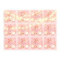 3D Flower Wall Panel Floral Backdrop,12Pack Artificial Flower Wall Background,Silk Rose Mat, Artificial Flower Backdrop Faux Flower Panel for Wedding - color: 12pcs Pink, Champagne