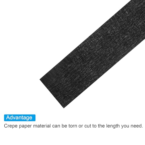 PATIKIL Floral Tape 1/2" x 30 Yard, 3 Pack Flower Wrap Adhesive Tape for Bouquet Stem Wrapping, Black - color: Black