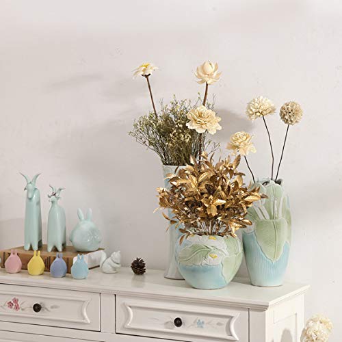 CATTREE Artificial Plants for Christmas, Plastic Grass Faux Shrubs Fake Leaves Simulation Bushes Home Indoor Outdoor Garden Wedding Festival Decoration Hall Office Table Planter Filler – Gold 2 Pack - color: Gold Grass -2 Pcs