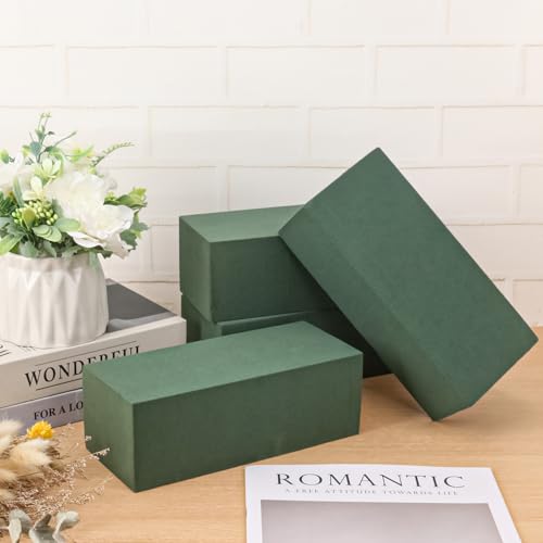 IHDYPPEW 8 PCS Green Floral Foam Blocks, 9"L x 4"W x 3.2"H Floral Foam for Flower Arrangements, Dry and Wet Florist Foam for Flowers, Flower Foam Bricks for Flowers Business, Outdoor, Weddings - size: 8 PCS 9 x 4 x 3.2 inch