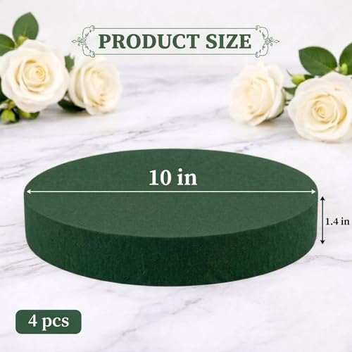 FLOFARE Floral Foam Round Soft and Odorless Foam for Flower Arrangement Supplies, Crafts, Wedding, Birthdays, and Occasions (Extra Large 10") - size: Extra Large 10"