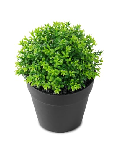 Fake Eucalyptus Potted Artificial Plant – Small Faux Eucalyptus for Desk, Bathroom, Shelf, or Home Decor, Realistic Greenery for Farmhouse, Office & Kitchen Decoration PA-013 - size: PA-013