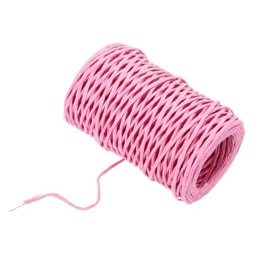 MECCANIXITY Floral Wire 164ft/50m 2mm Vine Bind Wire Rustic Craft Wrapping Metal Wire for Flower Bouquet Wreath Making, Pink - color: Pink, size: 2mmx50m