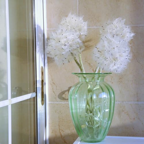 TOPIA Artificial Dandelion Flowers Lovely Faux Dandelion Flowers for Home Decoration (4 Pcs) (White) - color: White, size: 4