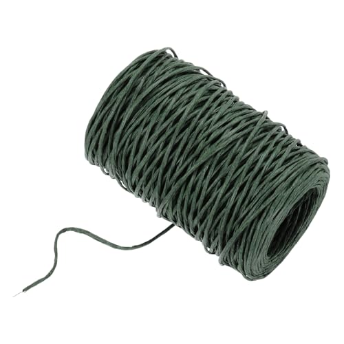 MECCANIXITY Floral Wire 164ft/50m 2mm Vine Bind Wire Rustic Craft Wrapping Metal Wire for Flower Bouquet Wreath Making, Navy Green - color: Navy Green, size: 2mmx50m