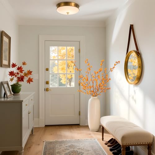 Ammyoo 4Pcs Fake Flowers Blossom Branches Artificial Flowers for Indoor Decor, Faux Long Stem Realistic Indoor Plants for Vase Wedding Home Office Bedroom Party Table Centerpieces Decor - color: Z-yellow