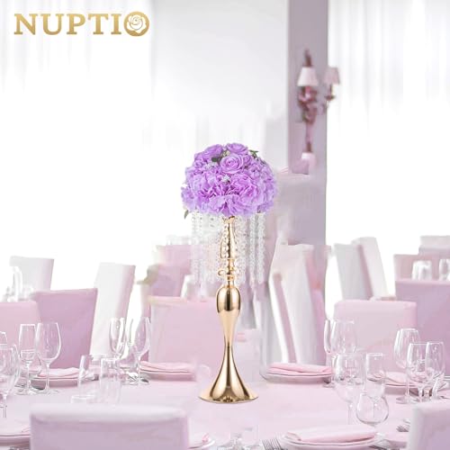 NUPTIO Flower Ball Arrangement Bouquet: 10 Pcs 11.8 inch Diameter Light Purple Rose Fake Flowers Balls for Wedding Centerpiece Decorations Artificial Flower Centerpieces for Tables - color: Light Purple, size: 11.8" Diam - 10 PCS
